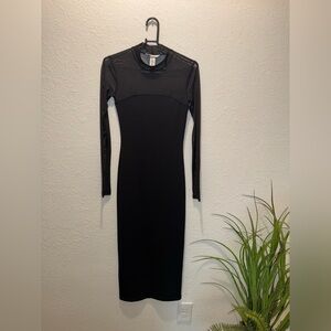 H&M Black Long Sleeve Dress